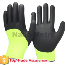 NMSAFETY EN 388 double layer coated micro foam nitrile sandy finish work gloves